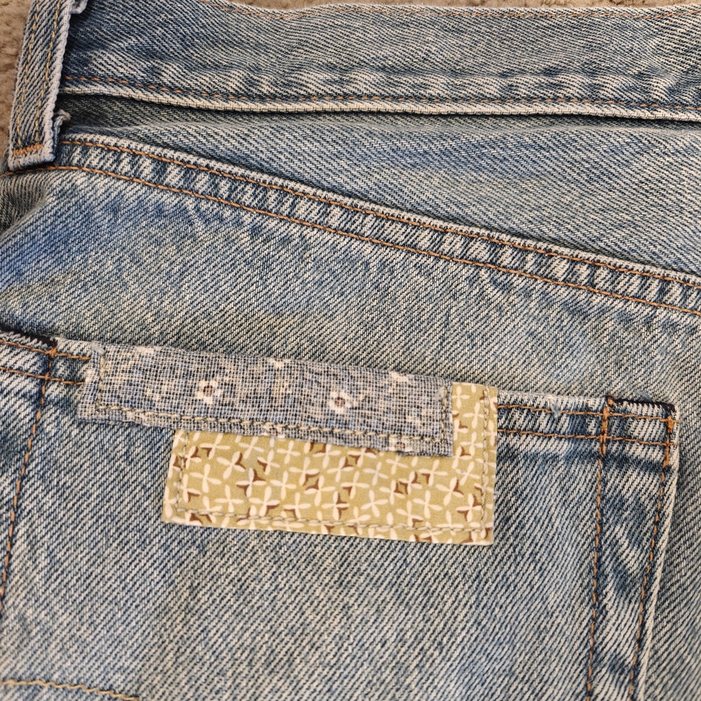 Patchwork Denim Shorts - image 6